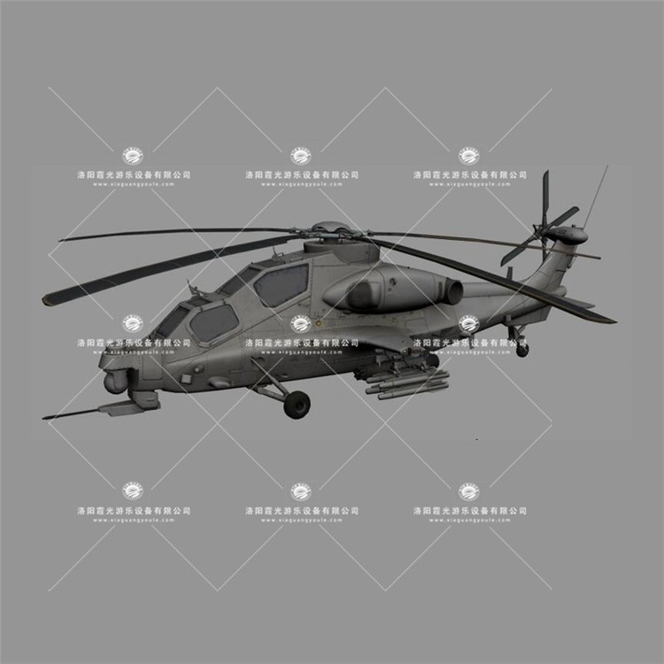 曲靖武装直升机3D模型